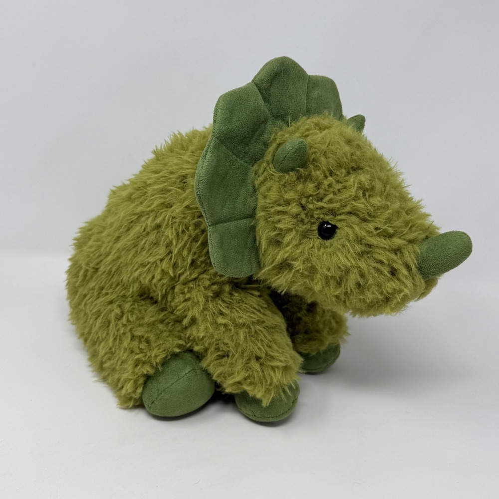Jellycat Curvie Dino Triceratops Mini Plush Long Head Discontinued Rare Dinosaur